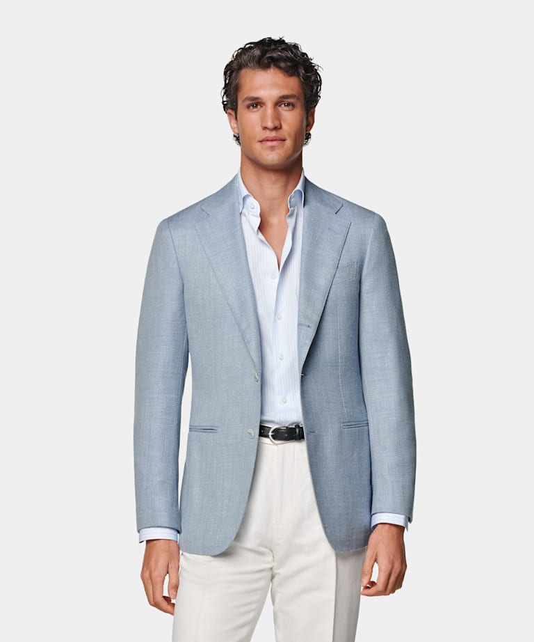 Blazer Havana coupe Tailored bleu clair
