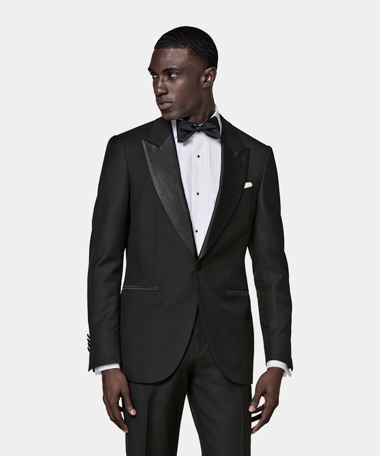 Black Tailored Fit Lazio Dinner Jacket