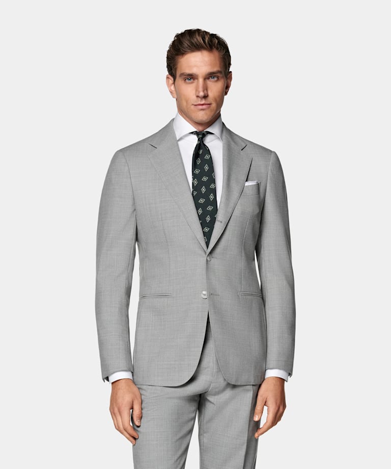 Costume Havana coupe Tailored gris clair