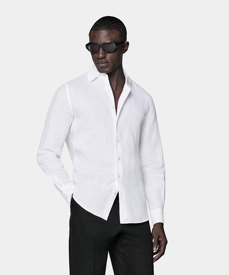 Chemise coupe ajustée blanche