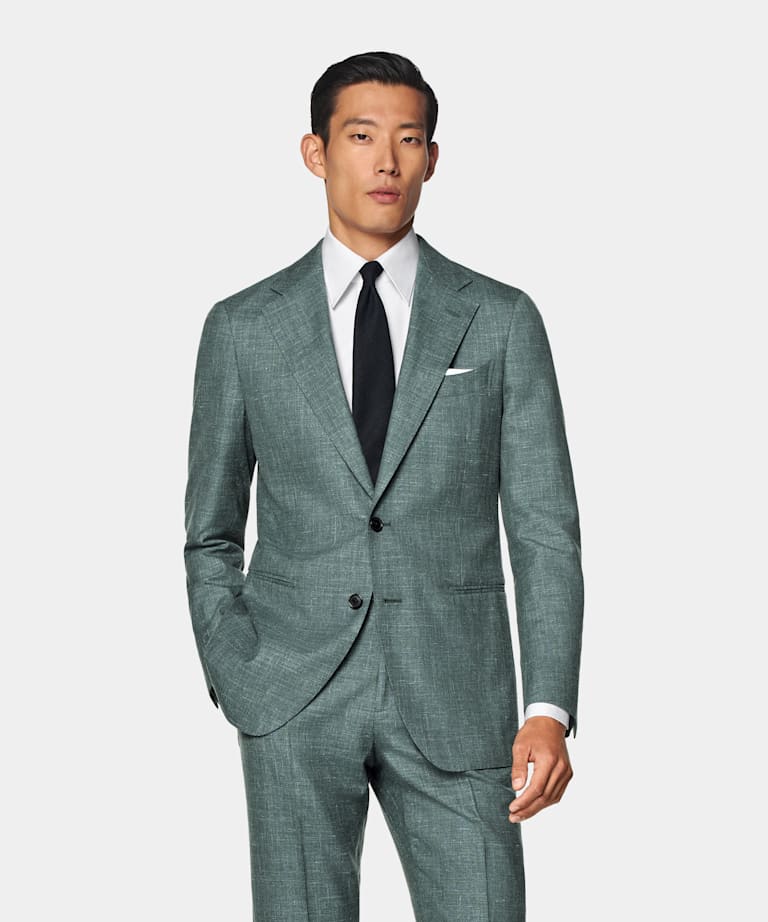 Green Tailored Fit Havana Suit