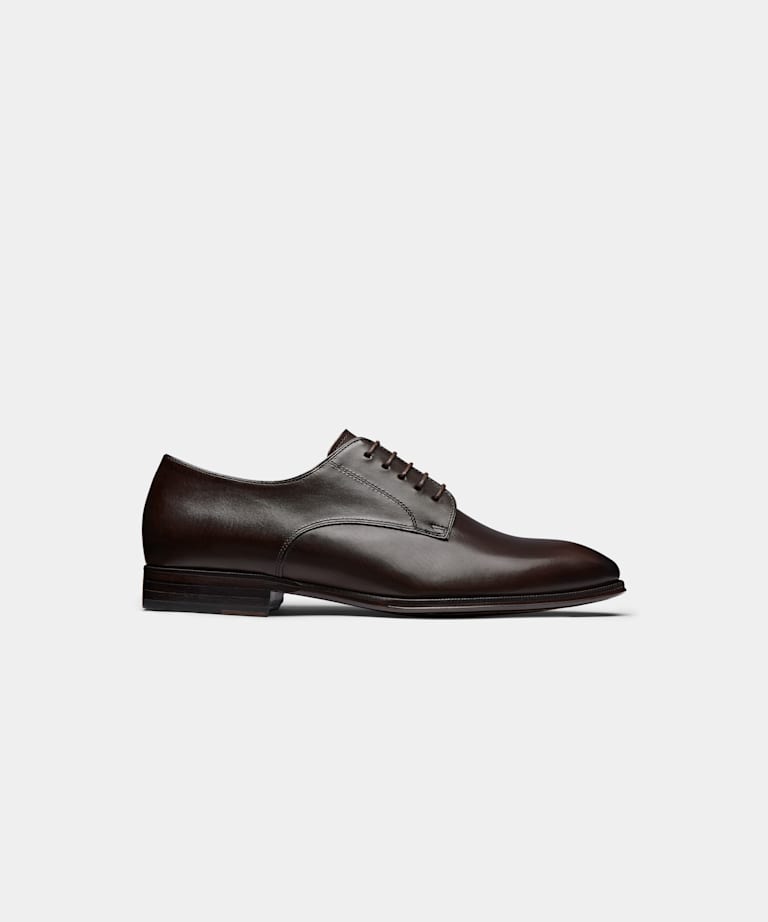 SUITSUPPLY Italian Calf Leather Brown Derby