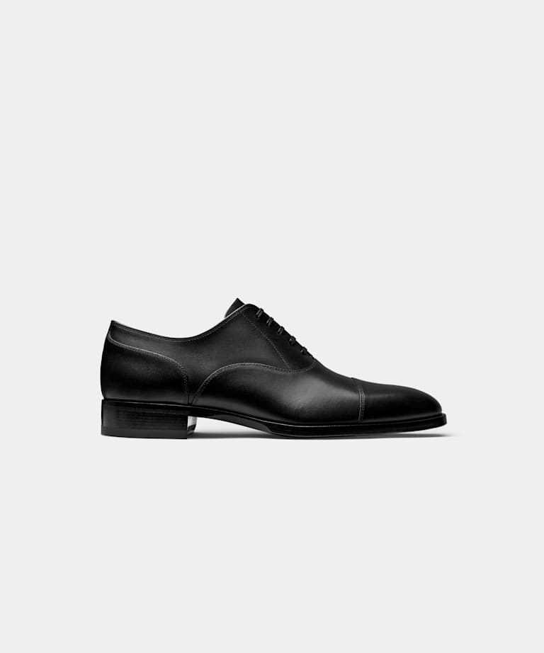 SUITSUPPLY Italian Calf Leather Black Oxford