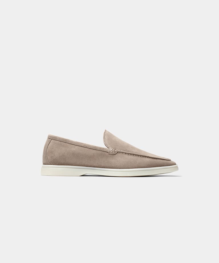 SUITSUPPLY Italian Calf Suede Sand Slip-On