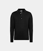 Polo de manga larga negro