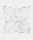 Pochette avec piqûre blanche sur les bordures