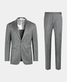 Mid Grey Herringbone Perennial Tailored Fit Havana Suit