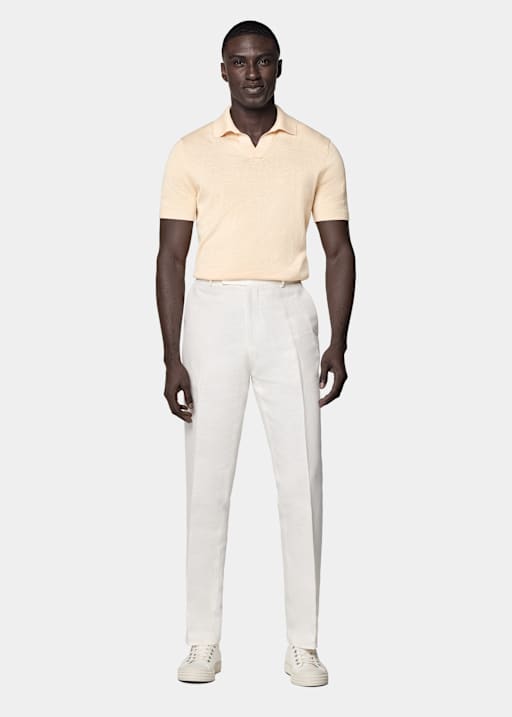 Light Yellow Buttonless Polo