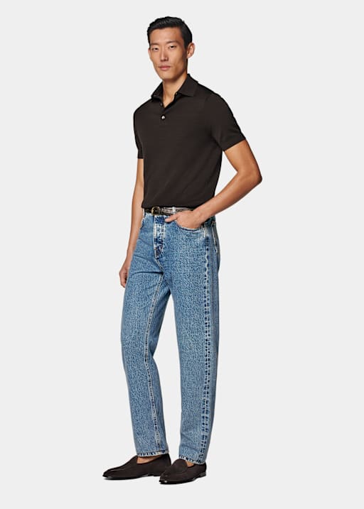 Polo marron foncé