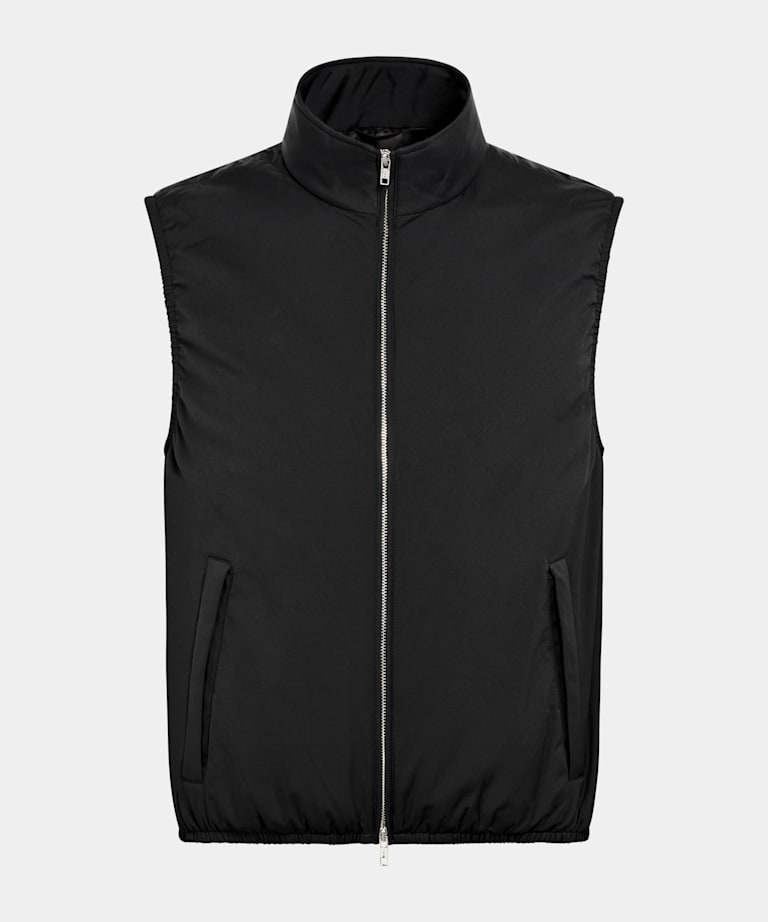 Black Light Padded Zip Vest