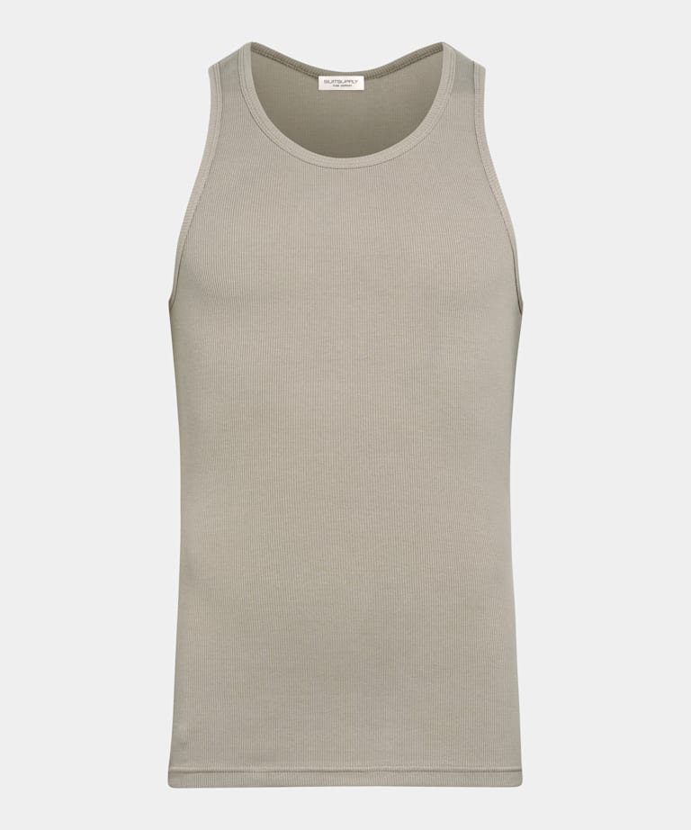Camiseta sin mangas verde claro