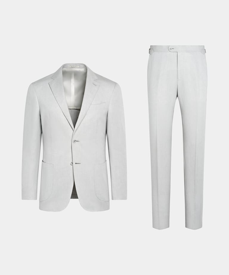  Light Grey Tailored Fit Havana Suit