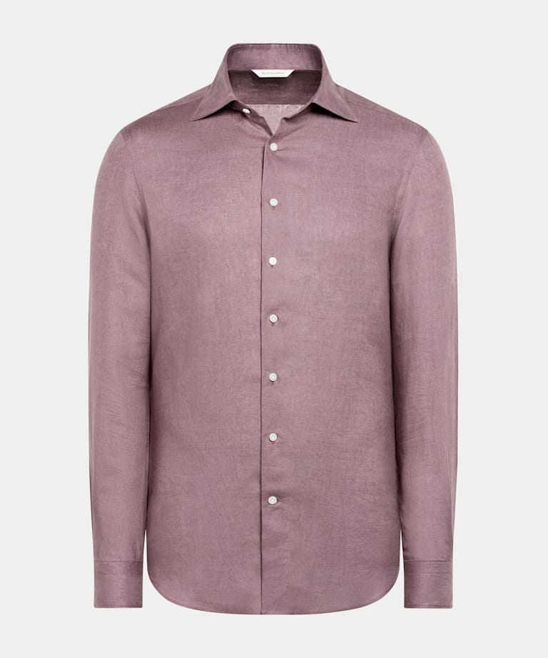 Chemise coupe tailored violette