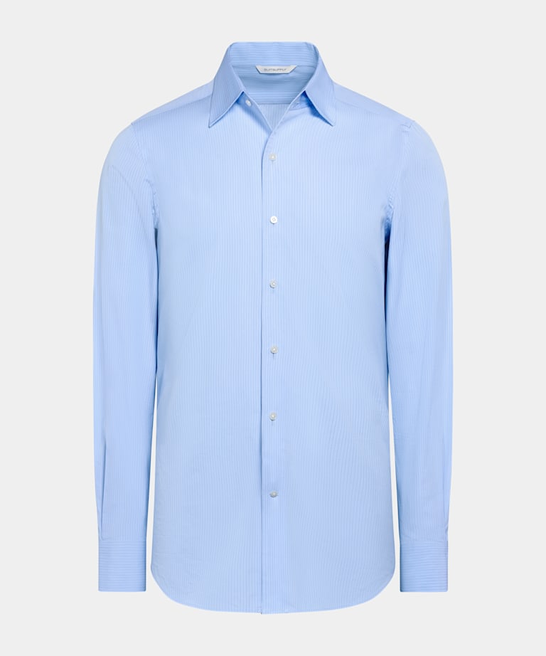 Chemise coupe Tailored bleu moyen à rayures