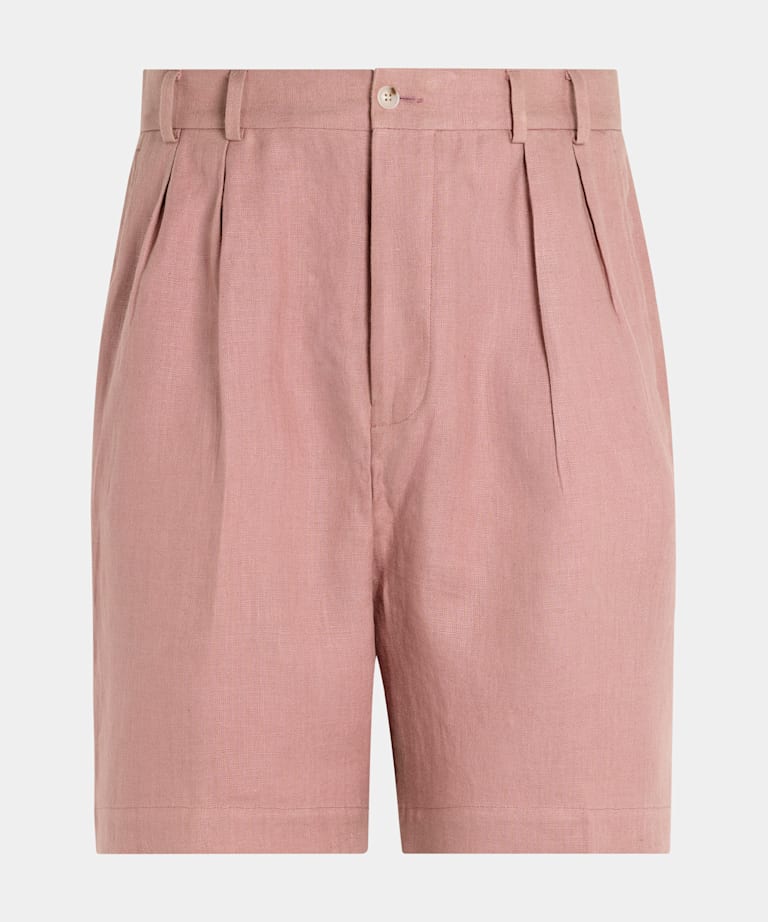 Pink Straight Leg Shorts