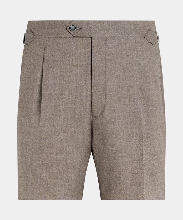 Taupe Straight Leg Shorts