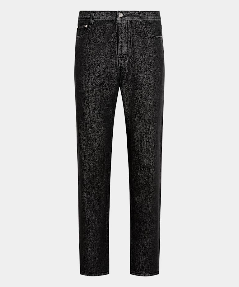 Dark Grey Straight Leg Jeans