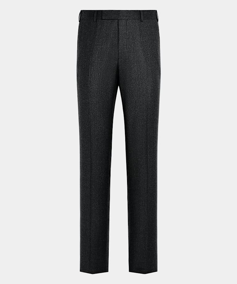 Dark Grey Straight Leg Suit Trousers