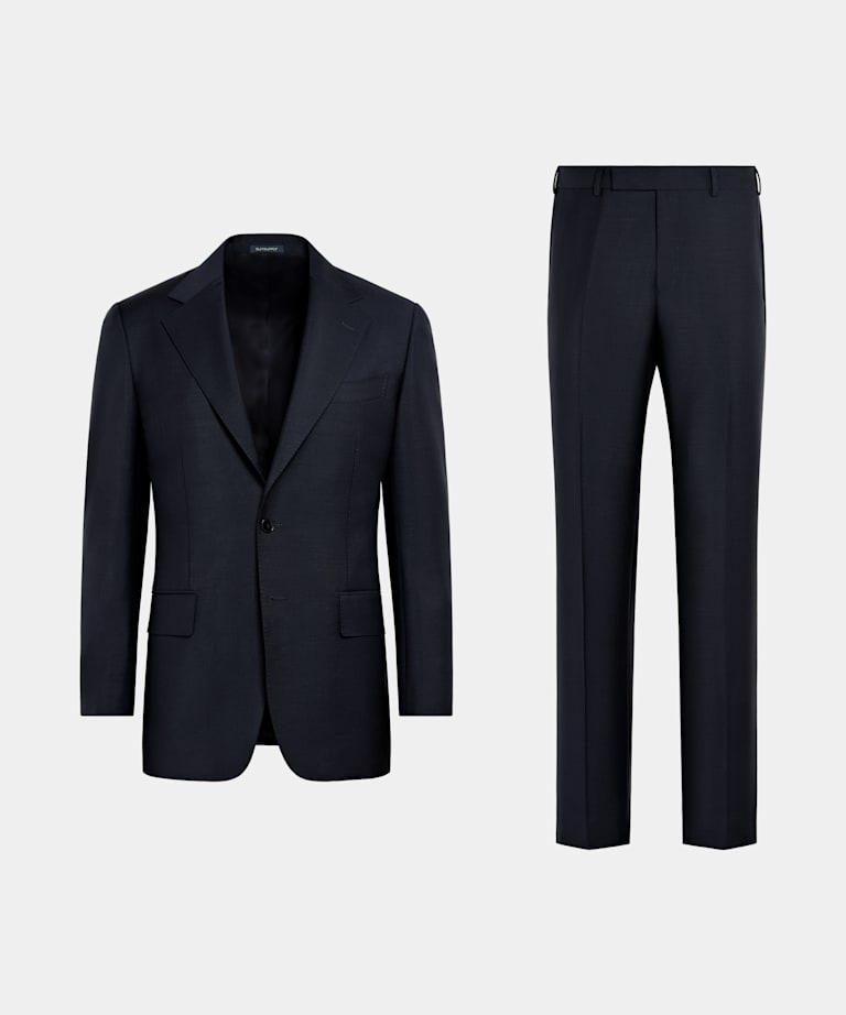 Navy Tailored Fit Milano Suit