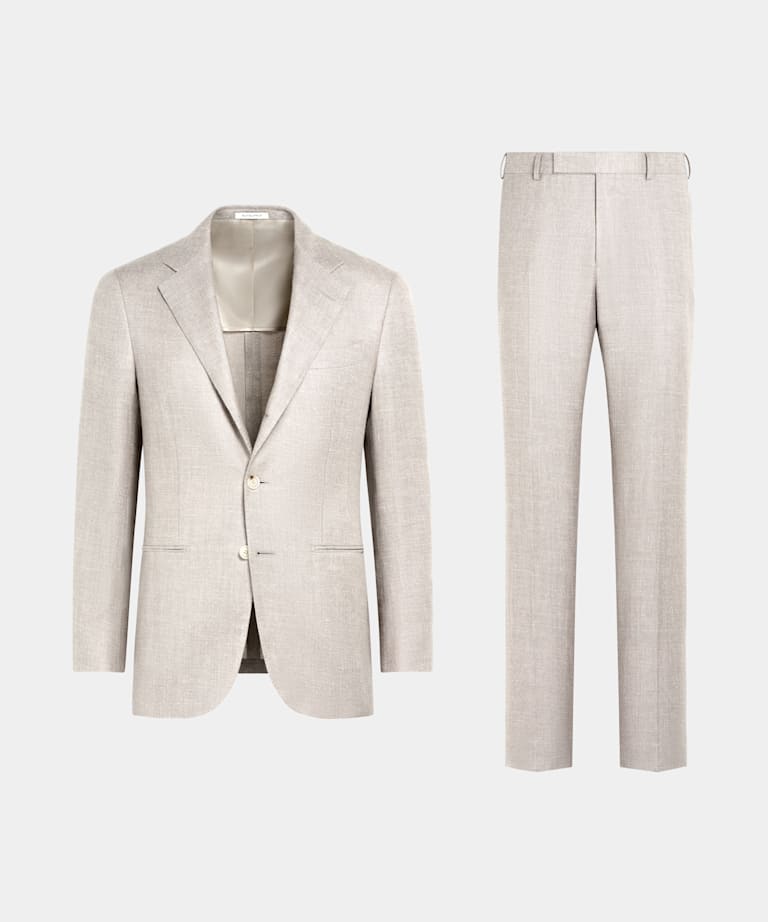 Light Taupe Tailored Fit Havana Suit