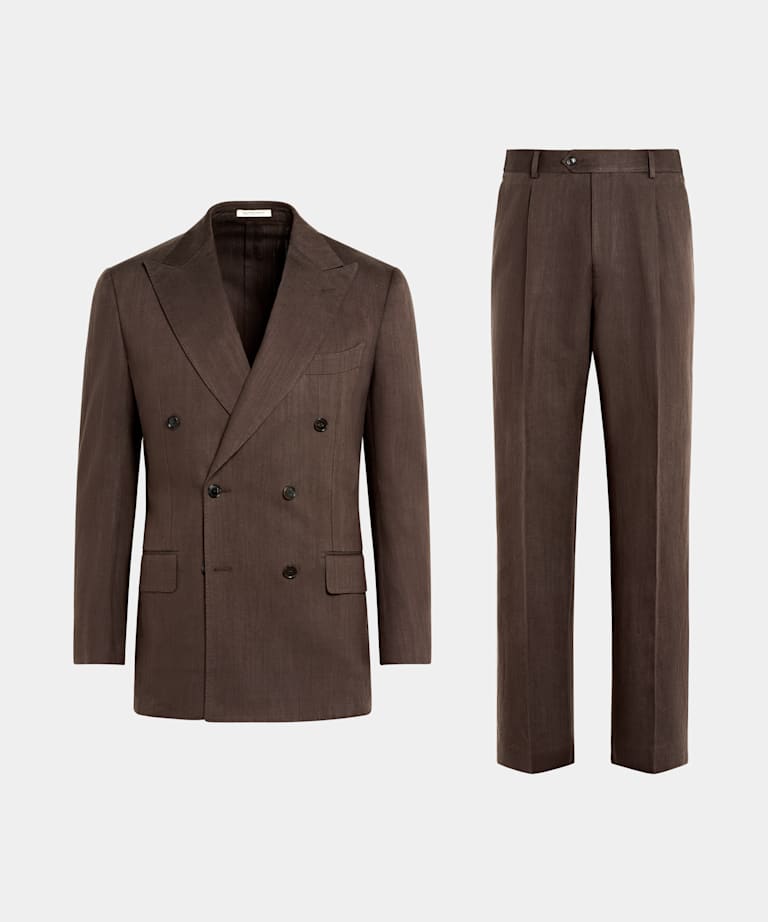 Mid Brown Tailored Fit Milano Suit