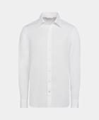 Chemise coupe Slim à col en pointe blanche