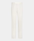 Spodnie garniturowe straight leg w odcieniu bieli