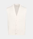 Off-White Sleeveless Cardigan