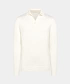 Off-White Merino Long Sleeve Polo