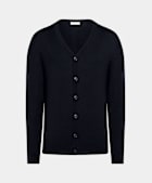 Navy V-Neck Cardigan