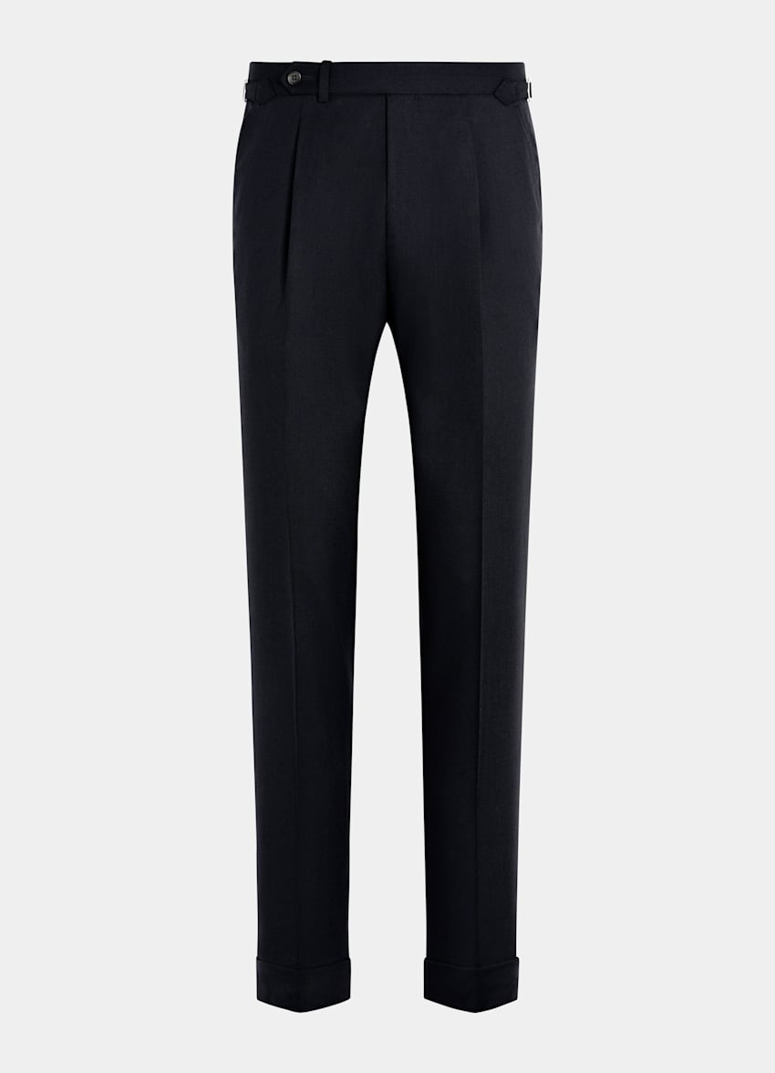 SUITSUPPLY All Season Wrinkle-Free 4-Ply Wool by Rogna, Italy Navy Tailored Fit Havana Suit
