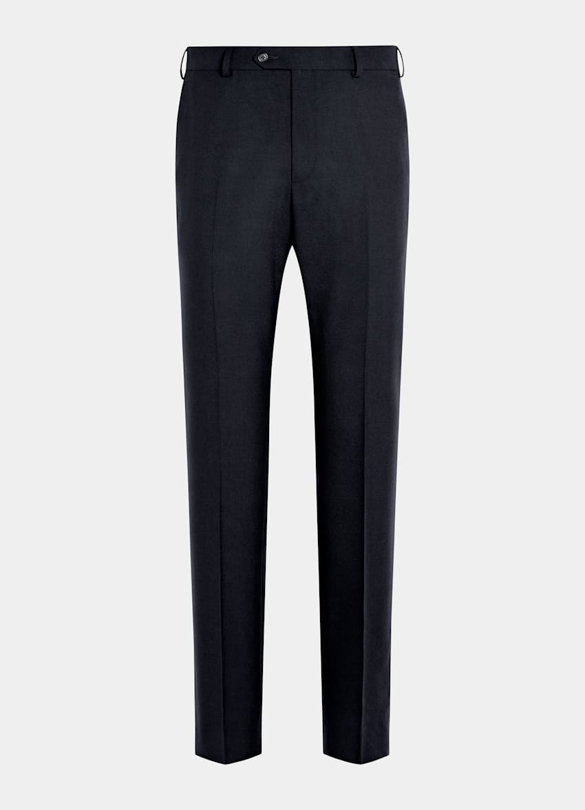 SUITSUPPLY All Season Wrinkle-Free 4-Ply Wool by Rogna, Italy Navy Tailored Fit Havana Suit