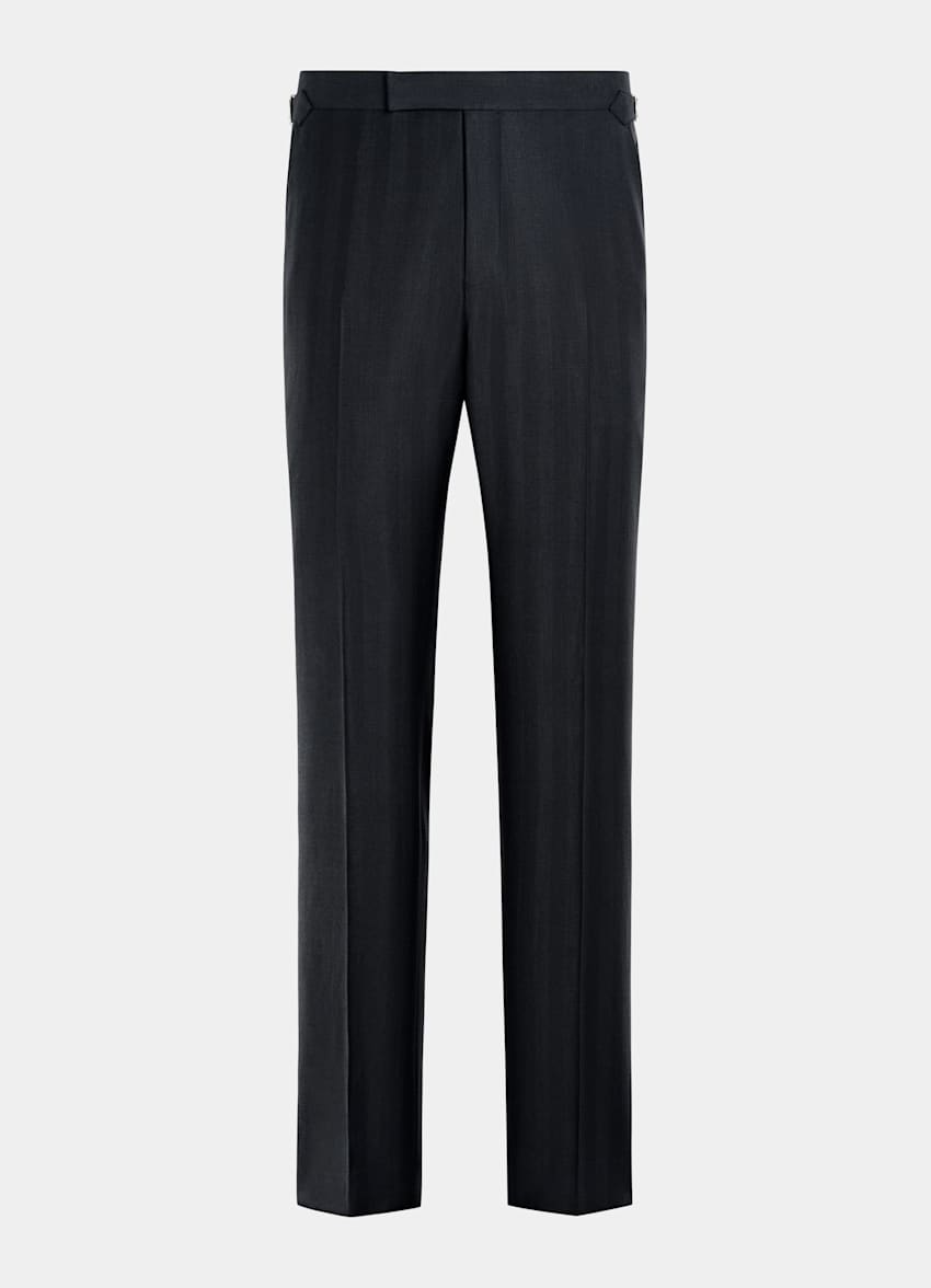 SUITSUPPLY Été Laine, soie et lin par Rogna, Italie Costume Havana coupe Tailored bleu marine à chevrons