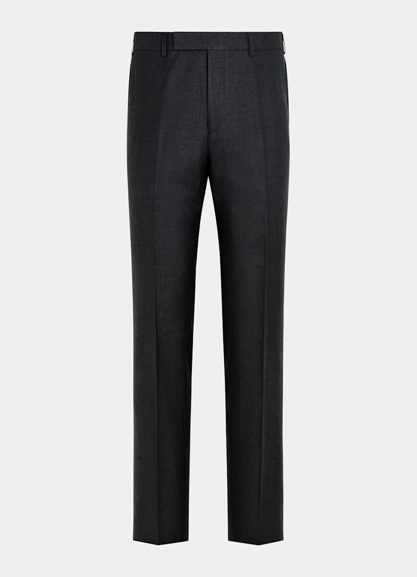 SUITSUPPLY Summer Wool Silk Linen by E.Thomas, Italy Black Tailored Fit Milano Suit