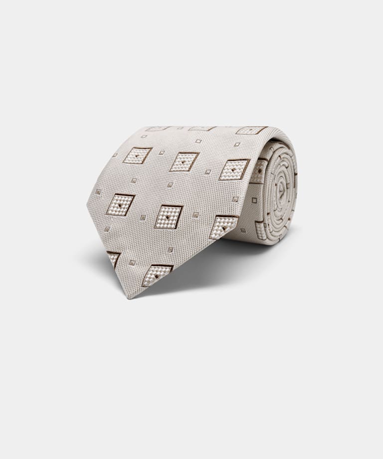 Light Brown Graphic Tie