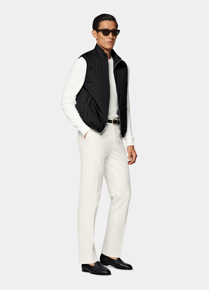 Black Light Padded Zip Vest
