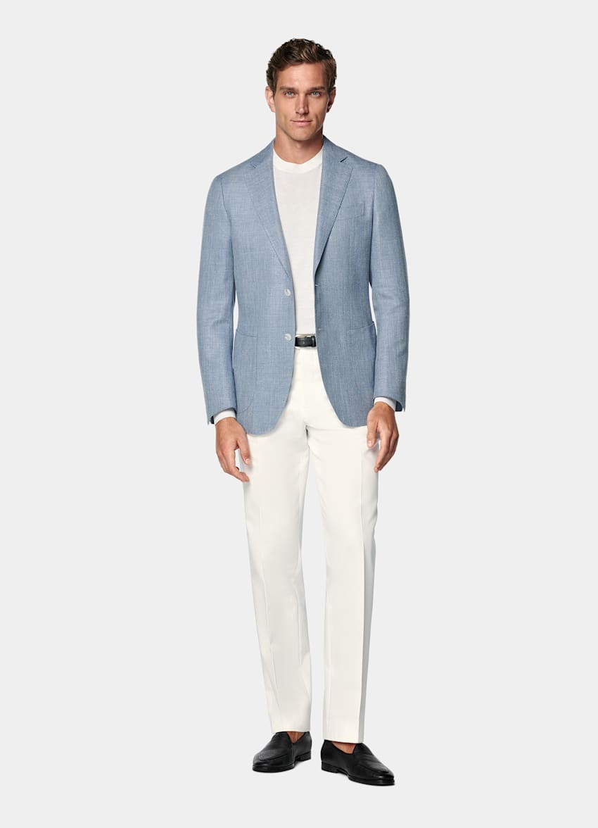 Light Blue Tailored Fit Havana Blazer