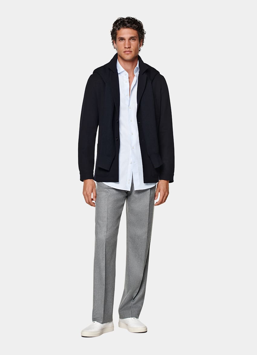 Veste chemise coupe Relaxed bleu marine
