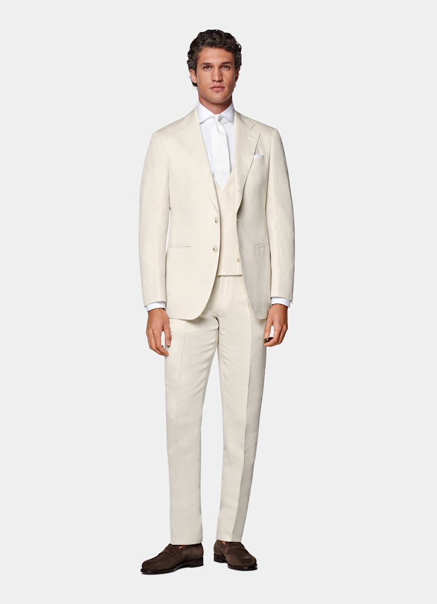 Sand Three-Piece Tailored Fit Havana Suit