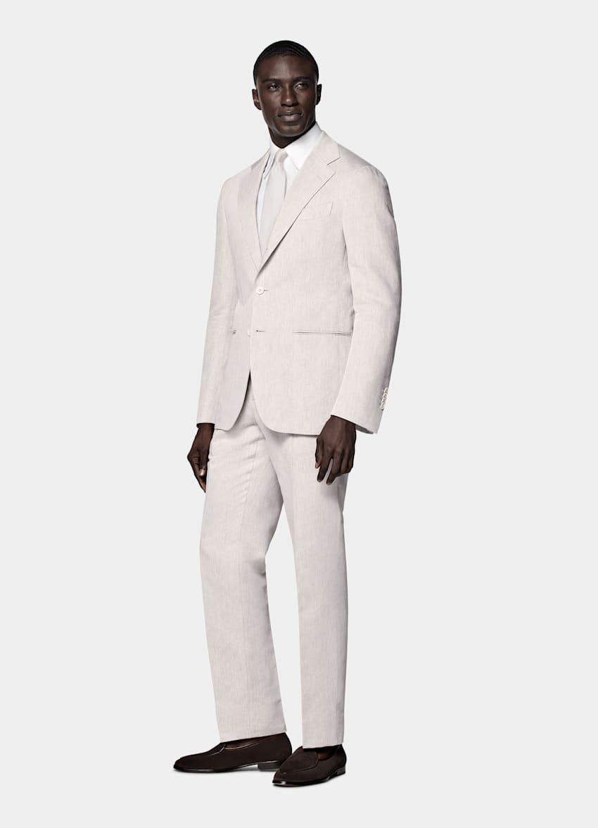 Light Taupe Tailored Fit Havana Suit
