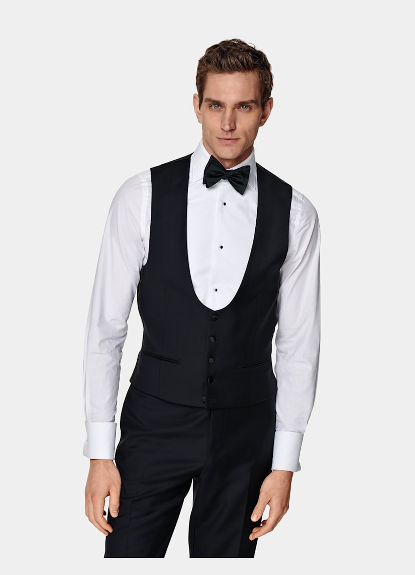 Navy Tuxedo Waistcoat