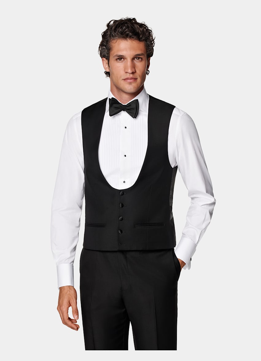 Black Tuxedo Waistcoat