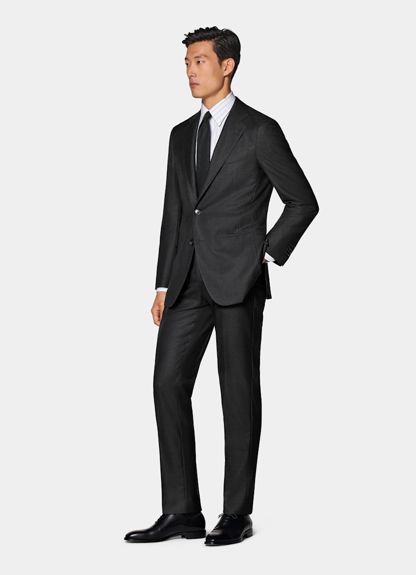 Dark Grey Tailored Fit Havana Suit