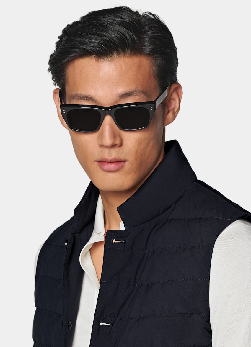 SUITSUPPLY Tissu technique - Olmetex, Italie Doudoune sans manches bleu marine