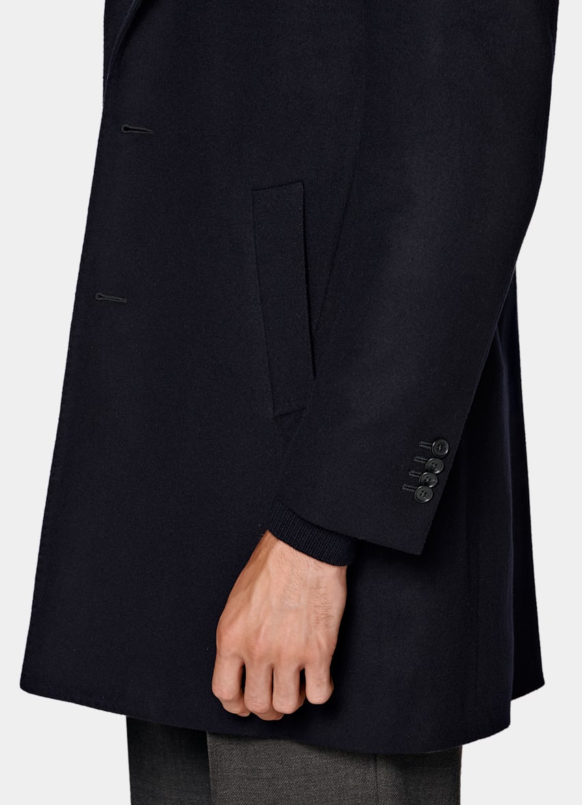 SUITSUPPLY Pure laine Manteau bleu marine