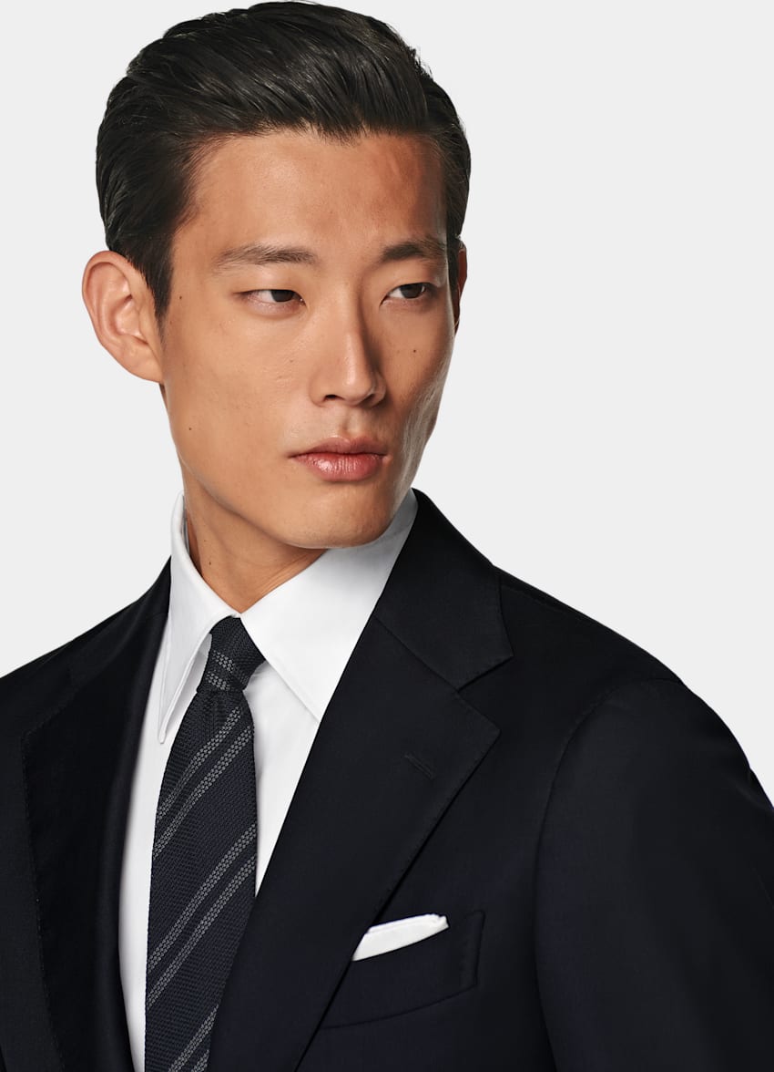 SUITSUPPLY All season Pure S110er Schurwolle by Vitale Barberis Canonico, Italien Havana Anzug navy Tailored Fit