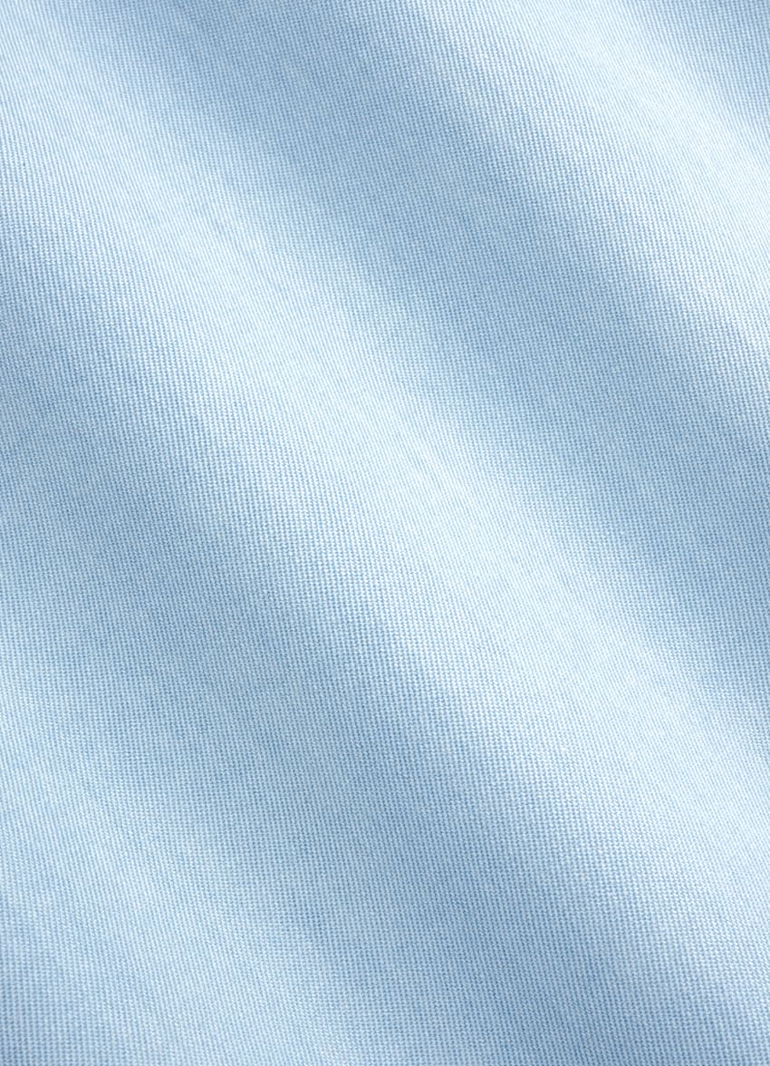 SUITSUPPLY 意大利 Albiate 生产的埃及棉丹宁面料面料 浅蓝色合体身型衬衫