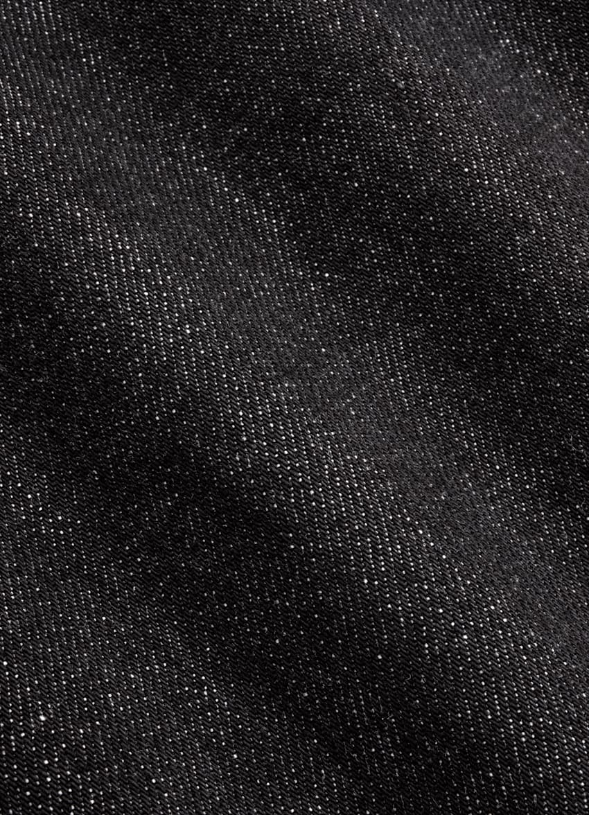 SUITSUPPLY All Season Selvedge Denim by Candiani, Italy Dark Grey Straight Leg Tapered Jeans