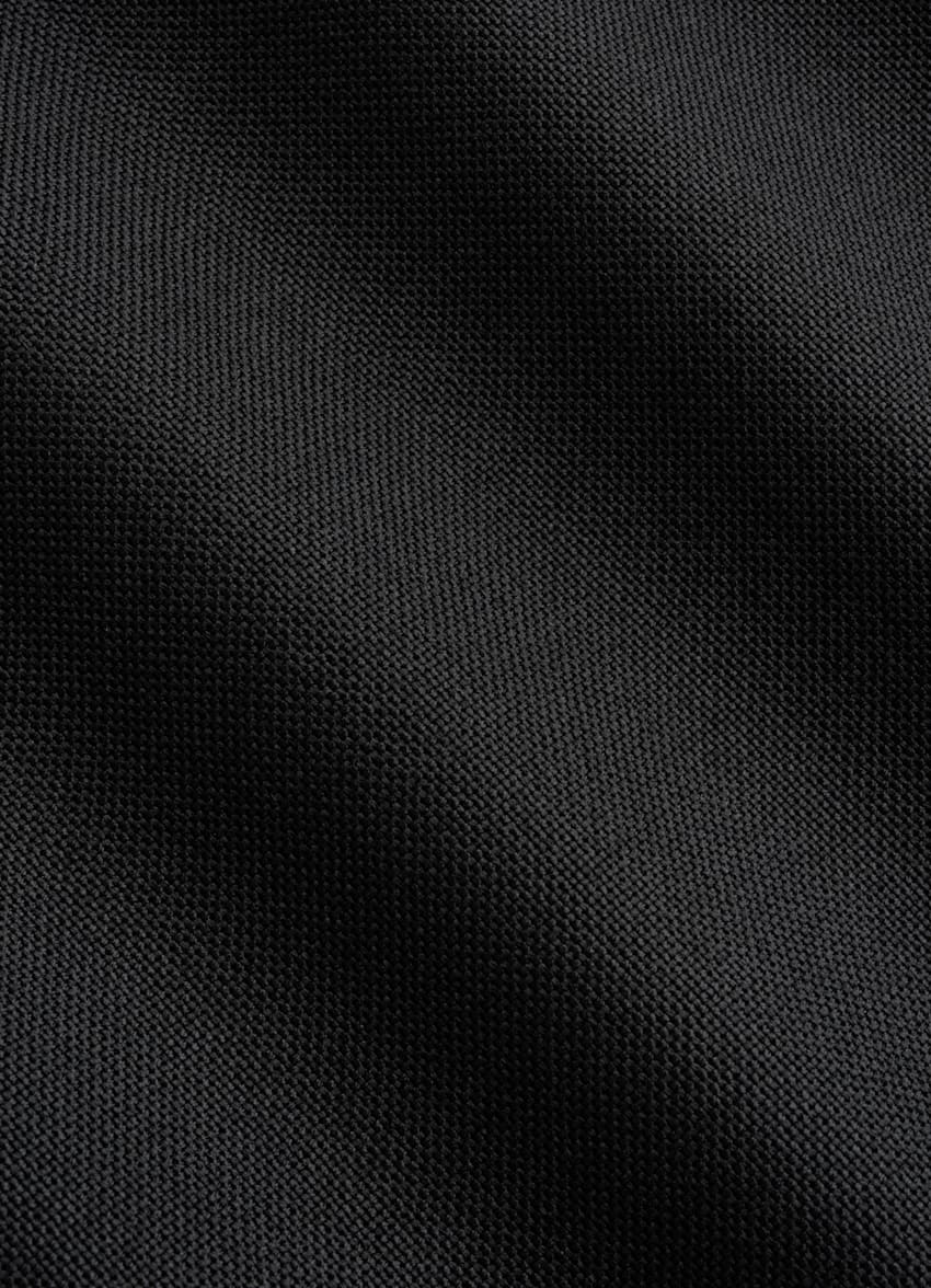 SUITSUPPLY All Season Wrinkle-Free 4-Ply Wool by Rogna, Italy Black Straight Leg Suit Trousers