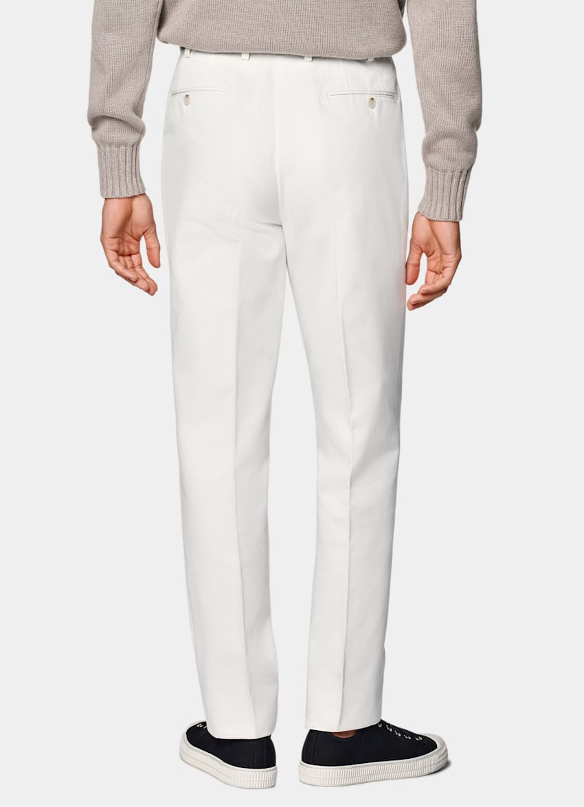 Off-White Wide Leg Tapered Trousers